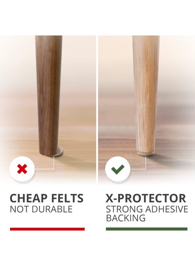 HOMESTAR 133 Pcs Felt Furniture Pads Floor Protectors, Self-Adhesive Round And Square Felt Pads For Chair Legs, Non-Slip Noise Reduction Floor Protectors, Thick Anti Scratch Felt Pads Furniture Feet Pads for Chair, Table, Wardrobe, Sofa, Brown/Beige - Image 3